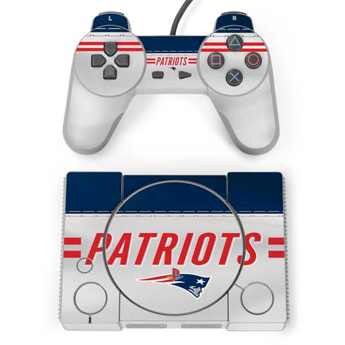NFL New England Patriots White Striped PlayStation Classic Bundle Skin